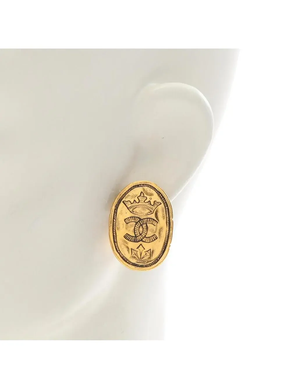 Chanel Cc Logo Clip-On Earrings Metal #275973C88B